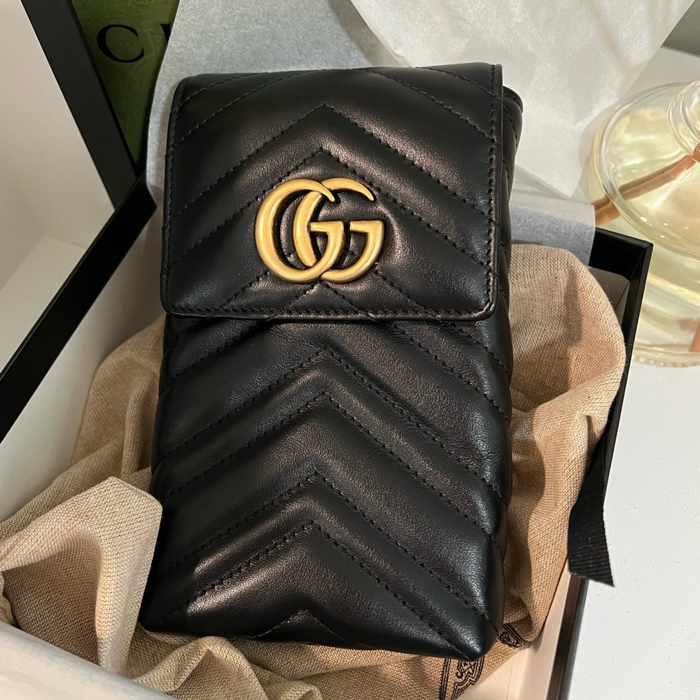 GUCCI Marmont Phone Leather Crossbody Bag MINT!!